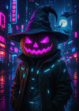 Cyberpunk Halloween Pumpkin