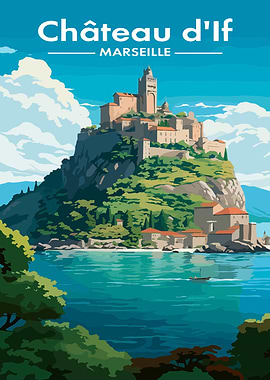 Château d'If Marseille Travel Poster