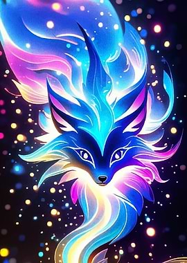 Neon Fox Digital Art