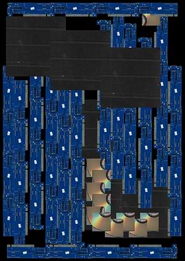 Abstract Tech Collage with Circuit Boards