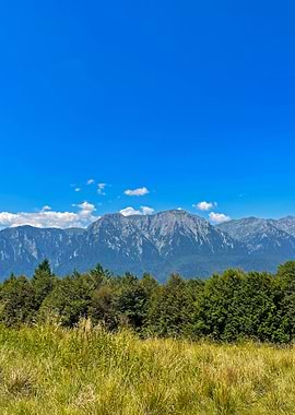 Mountain Landscape with Clear Blue Sky