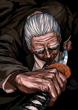 Old Man with Katana