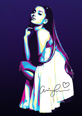 Ariana Grande Pop Art Portrait