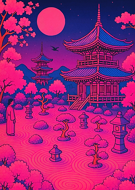 Japanese Garden Cherry Blossoms