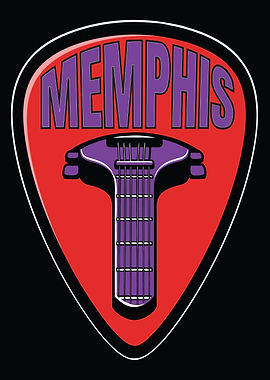 Memphis Guitar Pick Logo