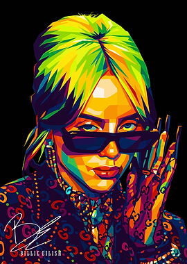 Billie Eilish Pop Art Portrait