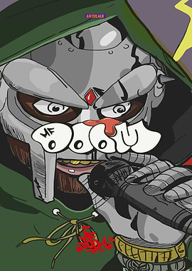 MF DOOM Cartoon Illustration