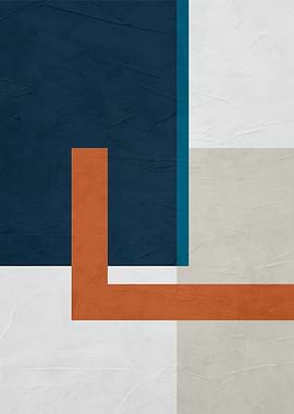 Geometric Abstract Art with Textured Background