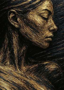 Golden Woman Portrait