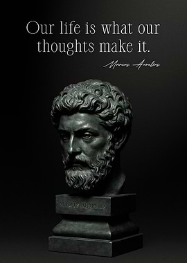 Marcus Aurelius Bust with Quote
