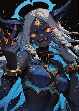 Demon Girl with Third Eye