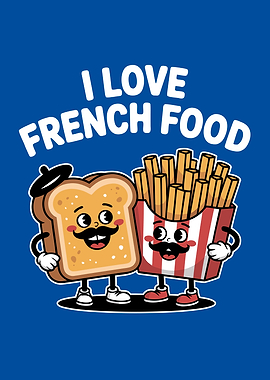 I Love French Food Cartoon