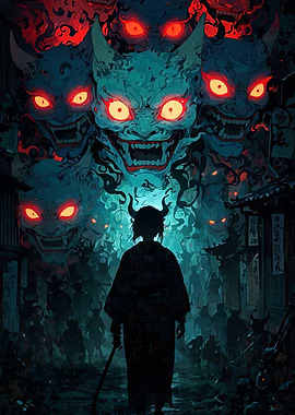 Japanese Demon Street Scene
