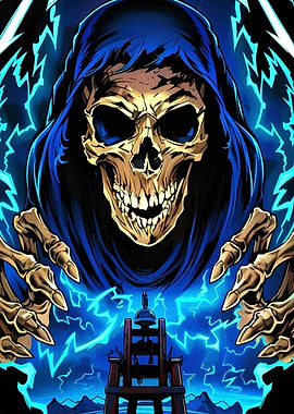 Grim Reaper with Electric Chair