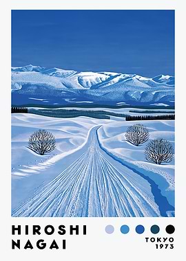 Hiroshi Nagai Winter Landscape Art