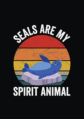 Seals are my spirit animal retro pinnipeds