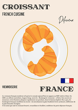 Croissant French Cuisine Poster