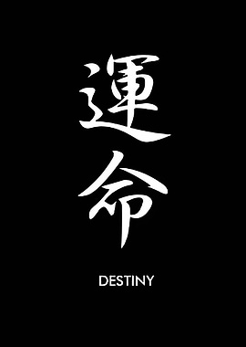 Destiny Kanji Calligraphy Art