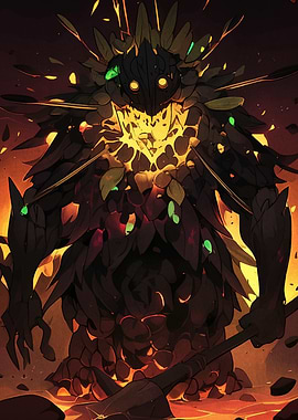 Fiery Forest Guardian