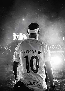 Neymar Jr. in Black and White