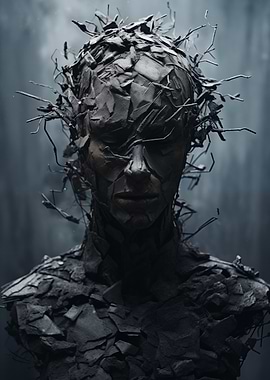 Stone Figure Portrait Art