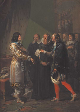 Historical Royal Meeting Painting