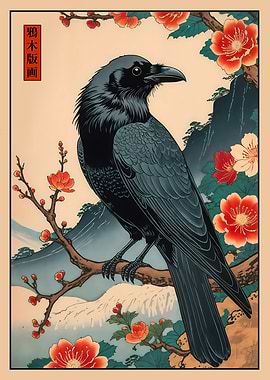 Crow Japanese Art