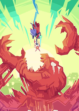 Hero vs. Monster Digital Art