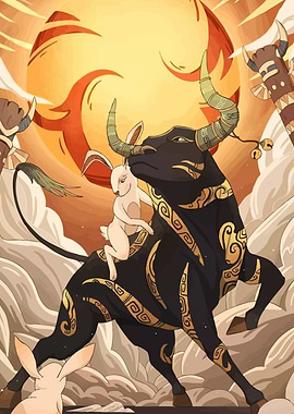 Ox and Rabbit Animal