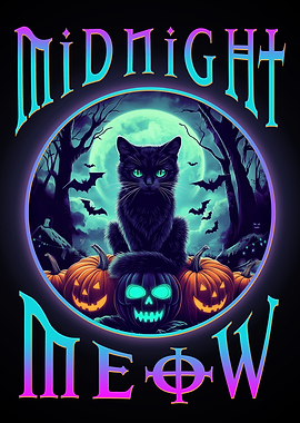 Midnight Meow Halloween Cat