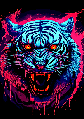 Neon Tiger Roar
