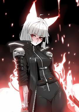 Anime Girl with Fox Ears