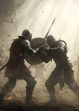 Medieval Knights in Battle