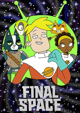Final Space Cartoon Characters in Space