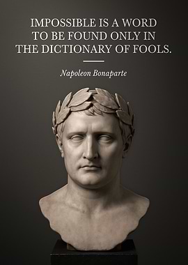 Napoleon Bonaparte Quote with Bust