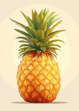 Stylized Pineapple Illustration