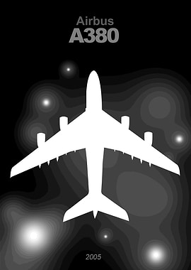 Airbus A380 Minimalist Poster