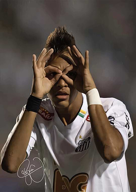 Neymar Jr. Binocular Gesture Portrait