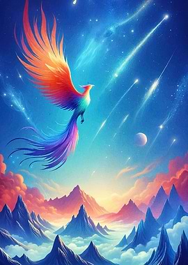 Phoenix soaring mountains