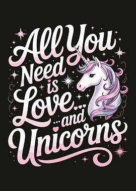Love and Unicorns Graphic Art