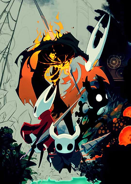 Hollow Knight characters digital art