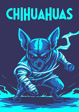Chihuahua Mummy Cartoon Illustration
