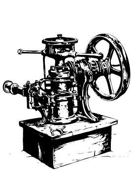 Vintage Engine Illustration
