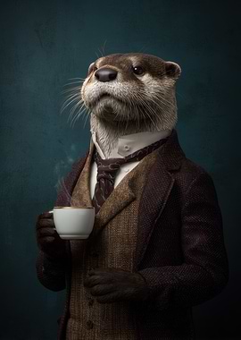 Dapper Otter with Tea