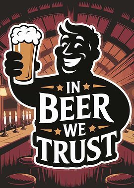 In Beer We Trust Graphic