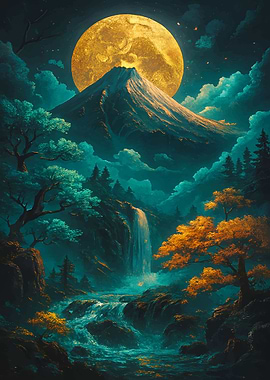 Mountain Landscape Kintsugi