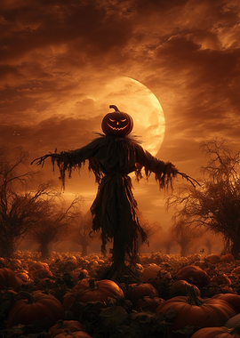 Halloween Scarecrow Pumpkin Patch