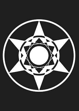 Heptagram Star Crop Circle Design