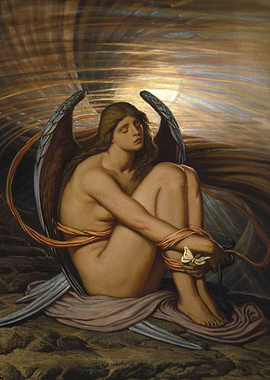 The captive angel with butterfly