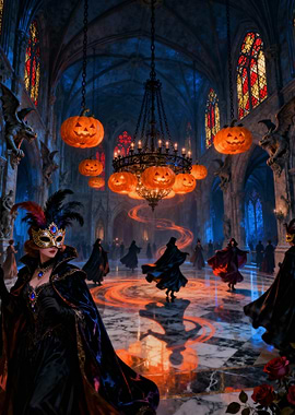 Halloween Masquerade Ball in Gothic Hall